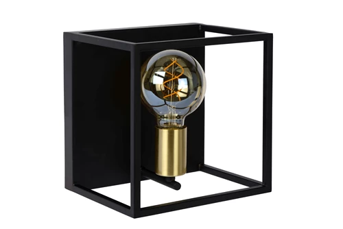 Lucide RUBEN - Wall light - 1xE27 - Black - turned off